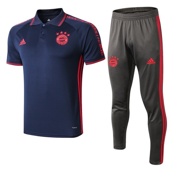 Polo Ensemble Complet Bayern 2019-20 Bleu Gris